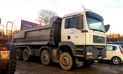 WYWROTKA MAN – CZTEROOŚKA 8x4